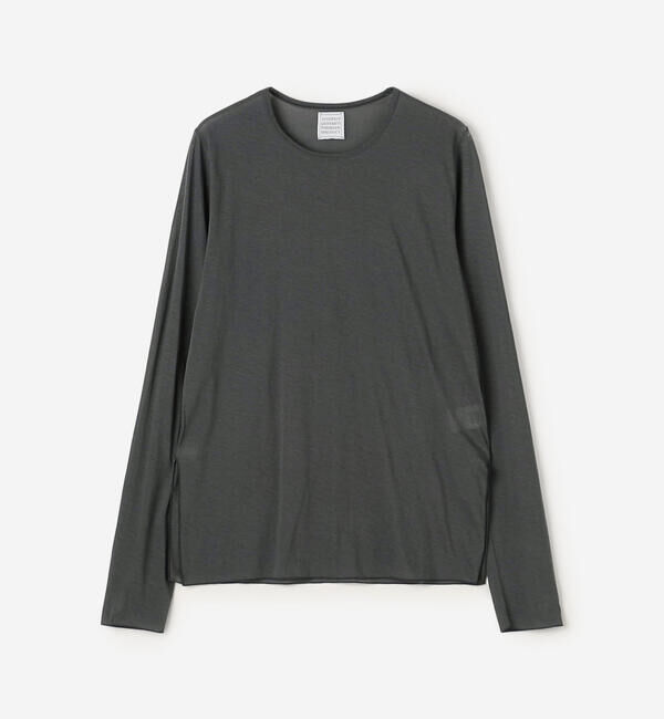  「GOOD PEOPLE GOOD STITCHING GOOD PRODUCT | サイドスリット クルーネックロングスリーブTシャツ WOMEN」|Tシャツ・カットソー|