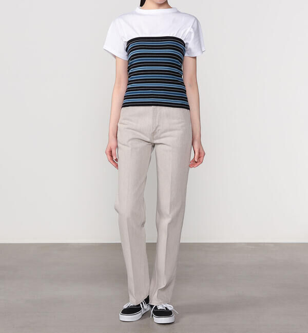  「RYE TENDER | ボーダーニットビスチェ WOMEN」|ニット・セーター|