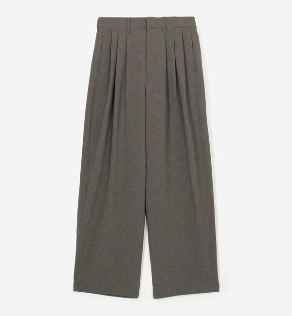 Morris & Sons「MORRIS & SONS | 3タック ワイドパンツ WOMEN」|スラックス|GREY