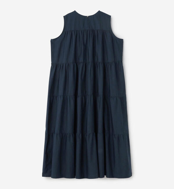 GYMPHLEX「Gymphlex | コットンブロード スリーブレス ティアードワンピース WOMEN」|ワンピース|