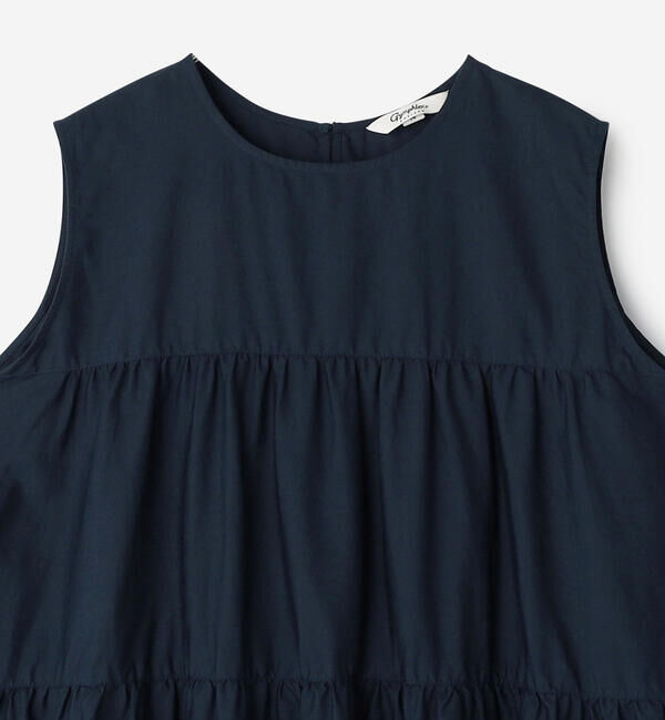 GYMPHLEX「Gymphlex | コットンブロード スリーブレス ティアードワンピース WOMEN」|ワンピース|