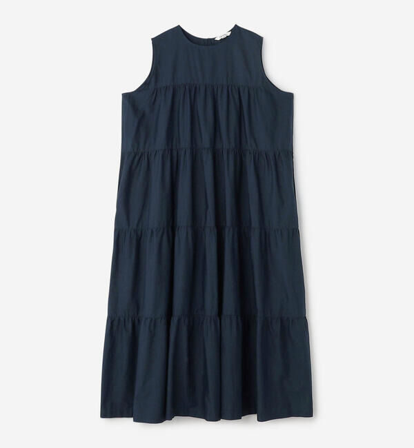 GYMPHLEX「Gymphlex | コットンブロード スリーブレス ティアードワンピース WOMEN」|ワンピース|