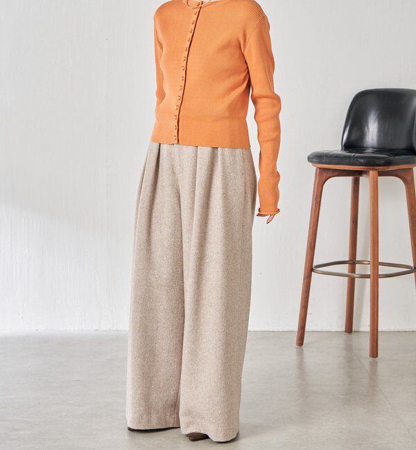  「ラインボタンコンパクトカーディガン」|ニット・セーター|