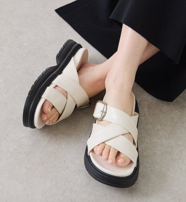  「【PAPILLONNER/パピヨネ】ベルトクロスサンダル」|その他|