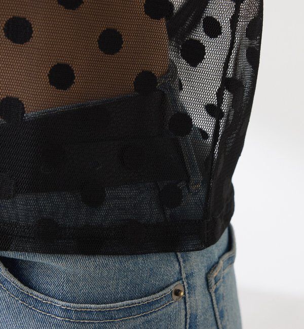  「【Nuel/ヌエル】 キャミ付きドットカーディガン」|Tシャツ・カットソー|