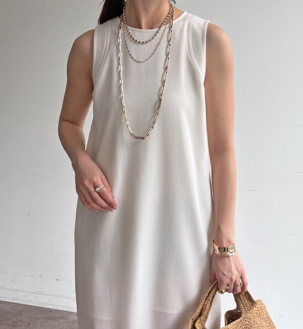  「ストレッチジョーゼットタンクワンピース」|ワンピース|