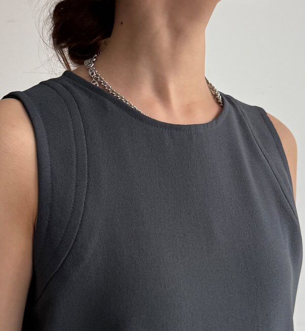  「ストレッチジョーゼットタンクワンピース」|ワンピース|