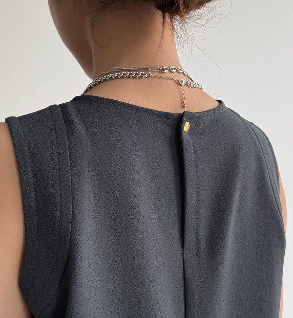  「ストレッチジョーゼットタンクワンピース」|ワンピース|