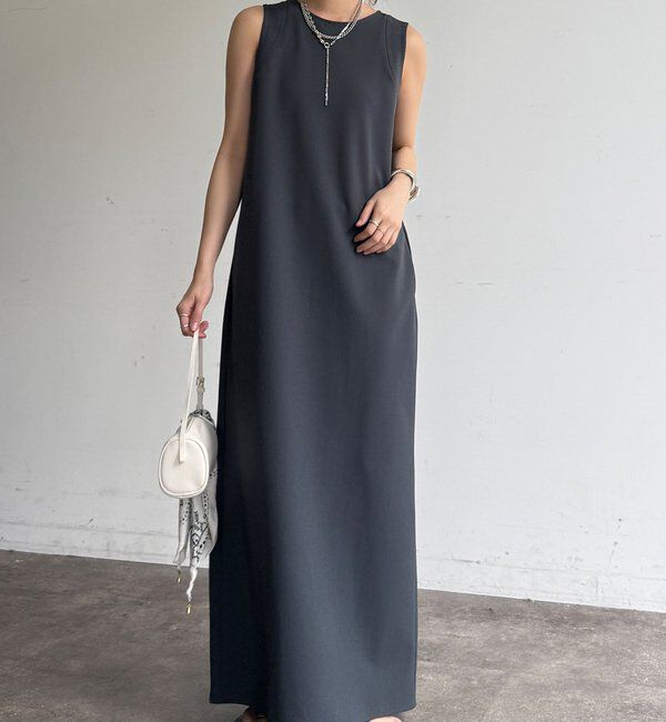  「ストレッチジョーゼットタンクワンピース」|ワンピース|