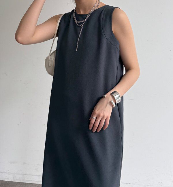  「ストレッチジョーゼットタンクワンピース」|ワンピース|