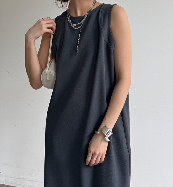  「ストレッチジョーゼットタンクワンピース」|ワンピース|