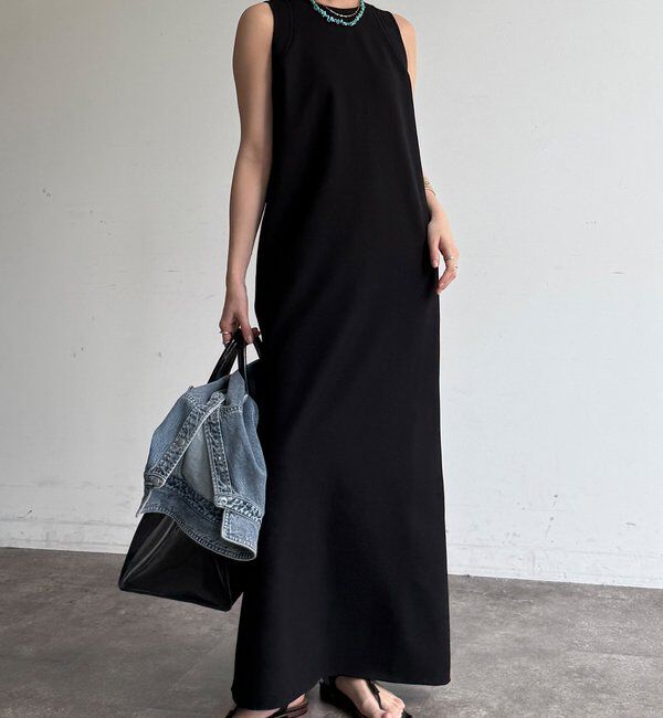  「ストレッチジョーゼットタンクワンピース」|ワンピース|