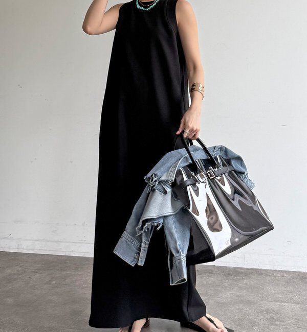  「ストレッチジョーゼットタンクワンピース」|ワンピース|