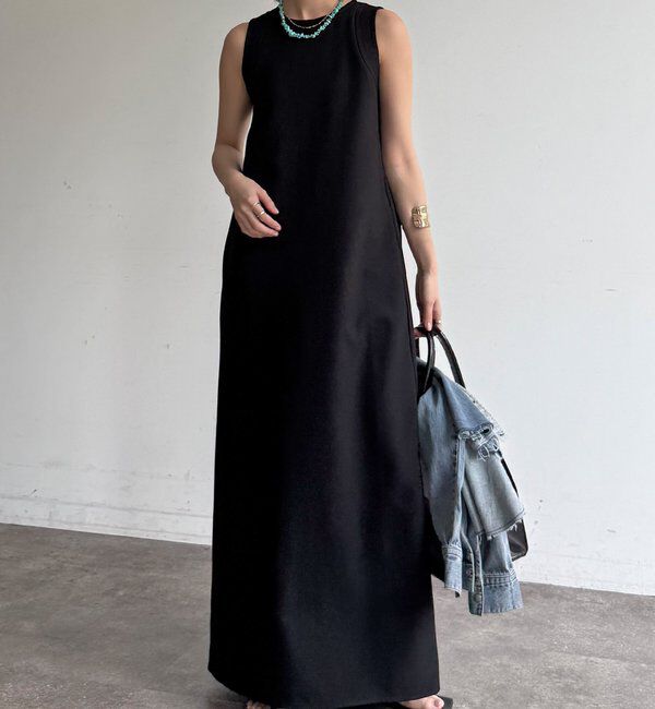  「ストレッチジョーゼットタンクワンピース」|ワンピース|