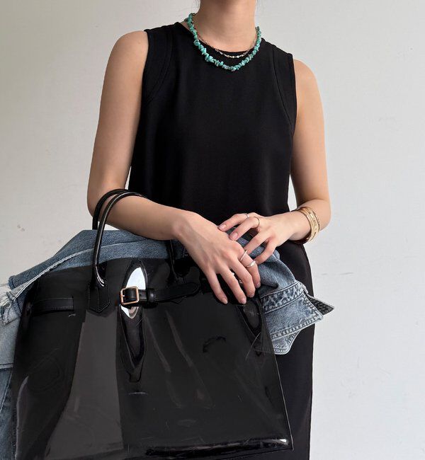  「ストレッチジョーゼットタンクワンピース」|ワンピース|