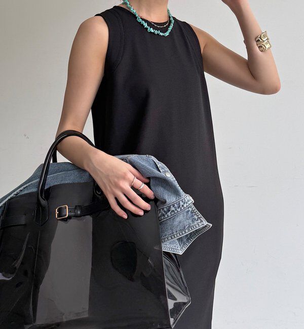  「ストレッチジョーゼットタンクワンピース」|ワンピース|