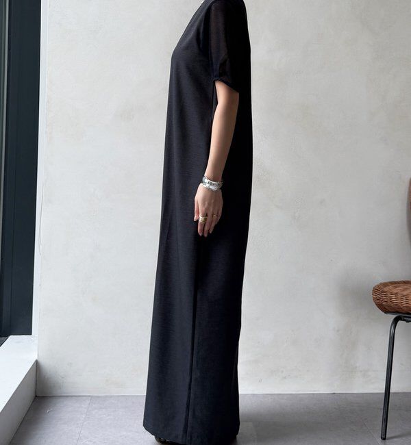  「【WEB限定】袖メッシュオールインワン」|ワンピース|