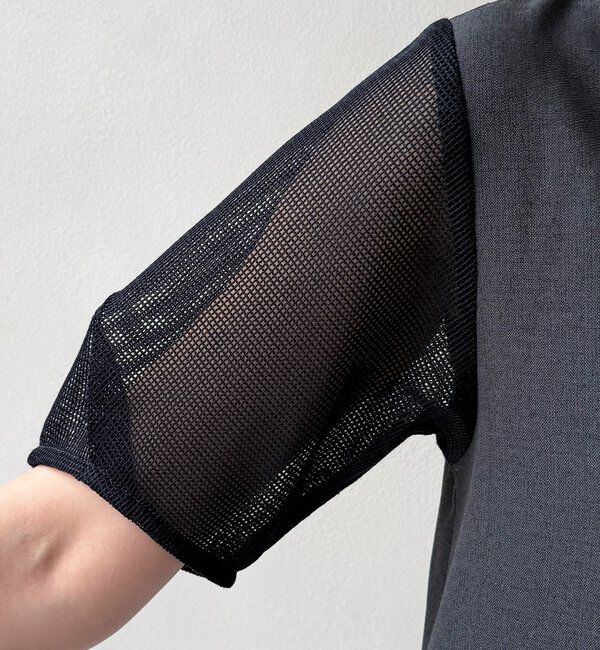  「【WEB限定】袖メッシュオールインワン」|ワンピース|