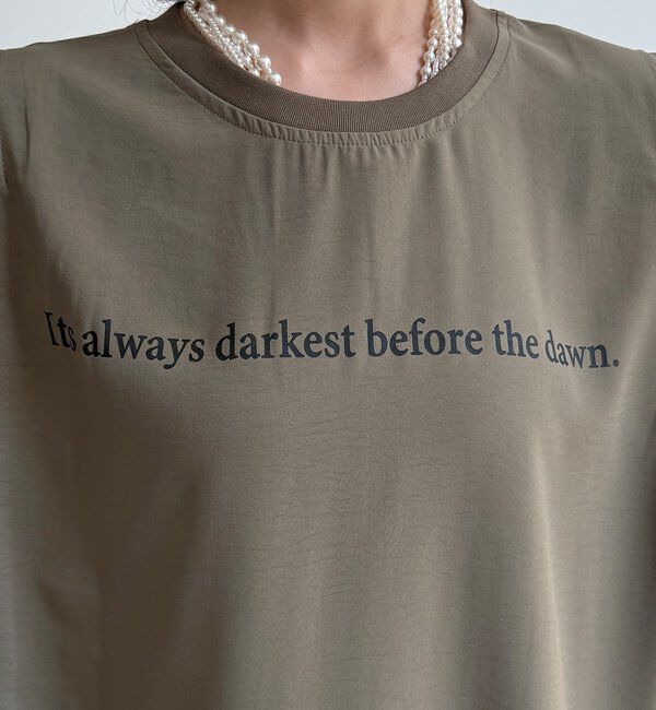  「【WEB限定】ロゴプリントノースリーブトップス」|Tシャツ・カットソー|