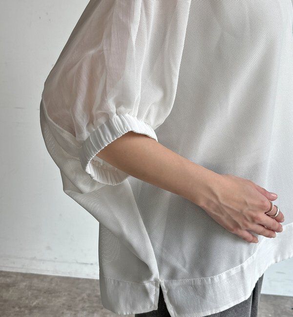  「【WEB限定】メッシュシフォントップス」|Tシャツ・カットソー|