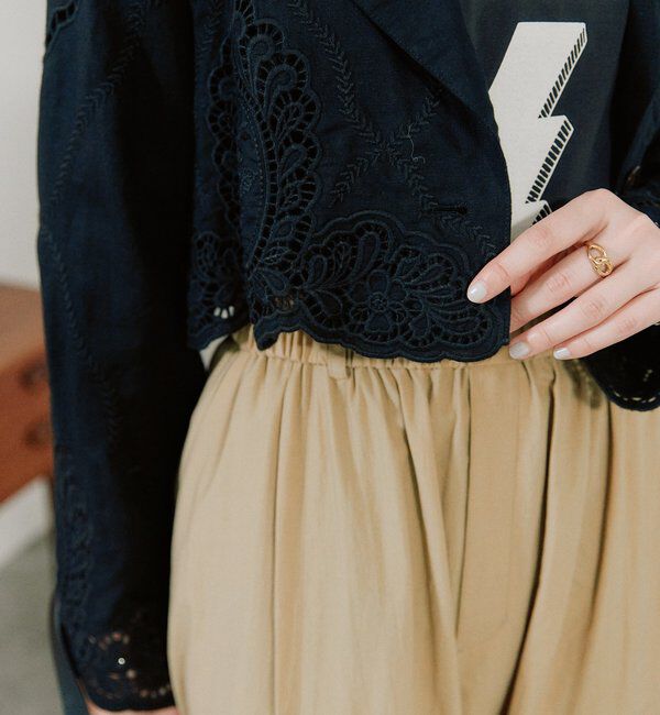  「予約【着映え】カットワークショートジャケット」|テーラードジャケット|