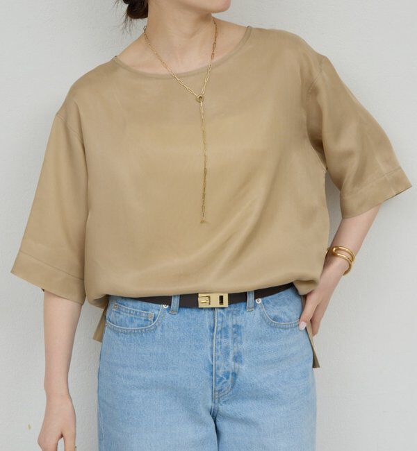  「【セットアップ対応】キュプラTeeブラウス」|シャツ・ブラウス|