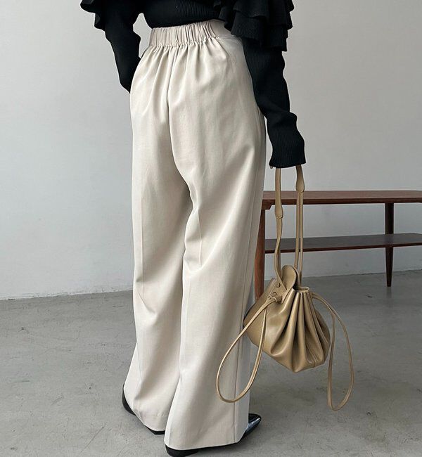  「【待望の追加決定！/新色ブラウン】ラップリボンパンツ」|チノ|