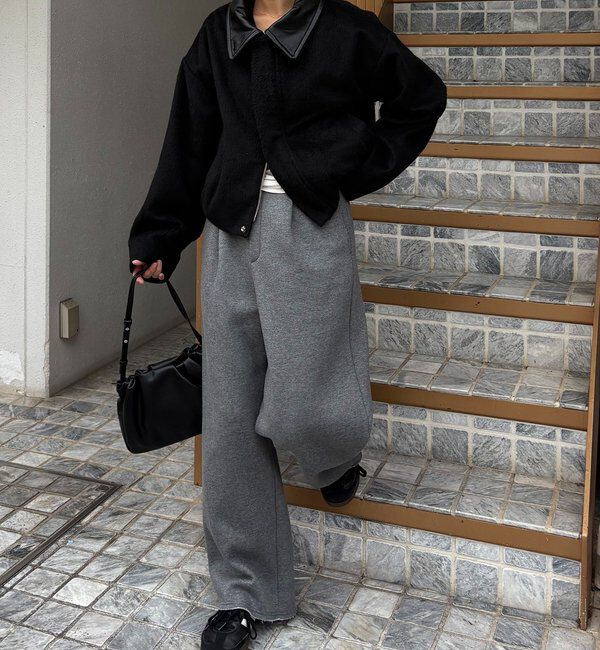  「【2WAYで着用可能】スタンドウールショートコート」|その他|