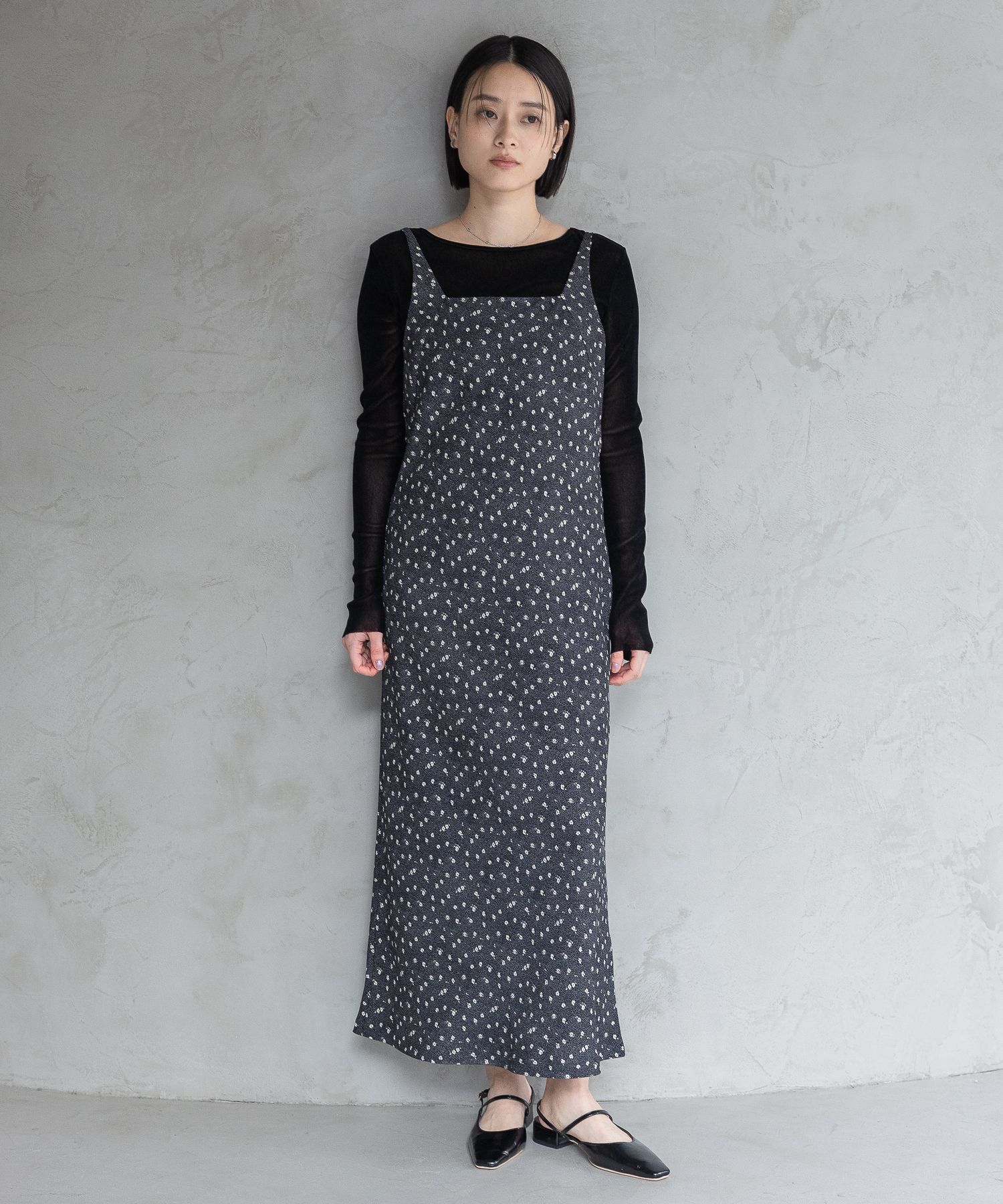 A part by 「ハナガラナローキャミワンピース」|ワンピース|ブラック