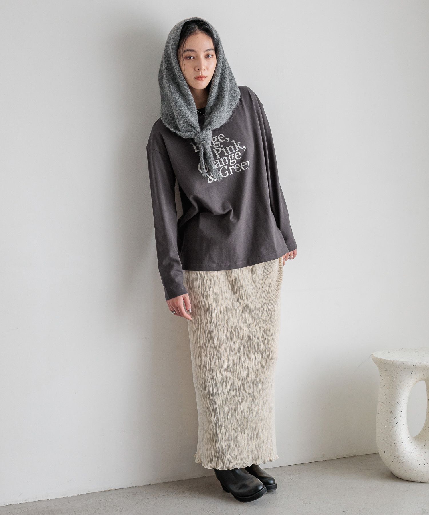 LOWRYS FARM「シャイニーベロアタイトスカート」|スカート|