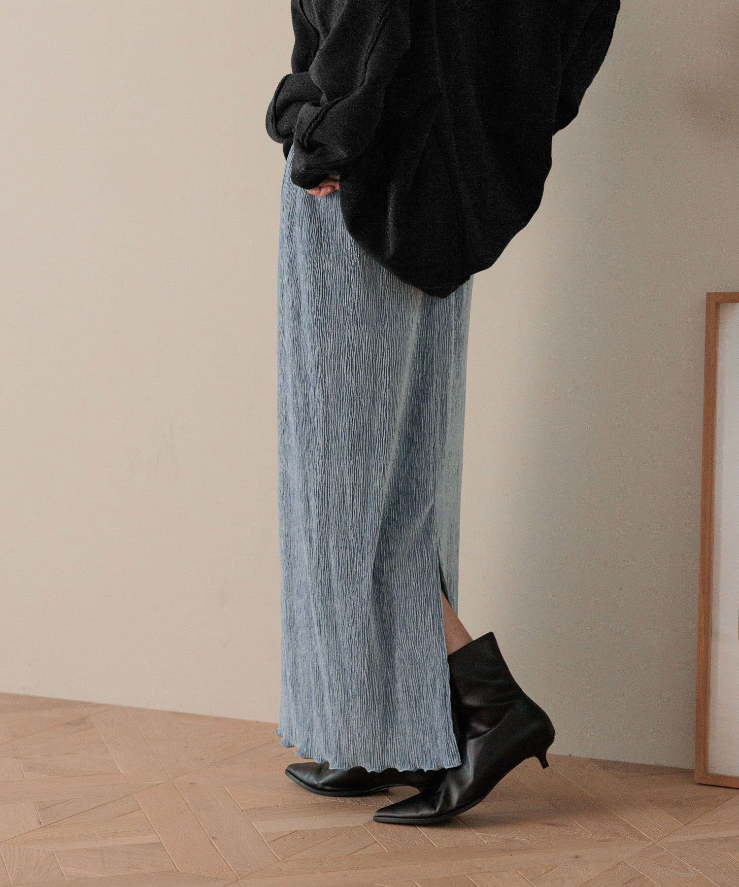 LOWRYS FARM「シャイニーベロアタイトスカート」|スカート|