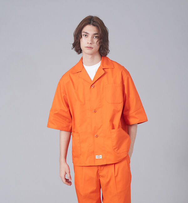 ABAHOUSE「【Dickies / ディッキーズ】MYSELF ABAHOUSE 別注 オーバ」|シャツ・ブラウス|オレンジ