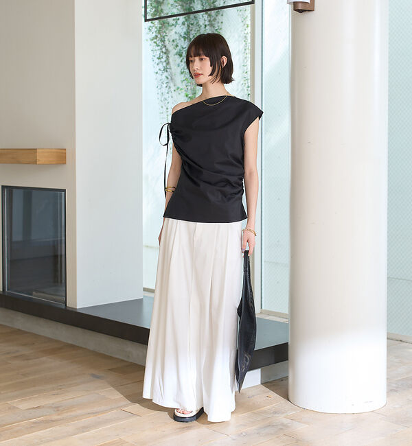 Rouge vif「ギャザーアシンメトリーブラウス」|シャツ・ブラウス|