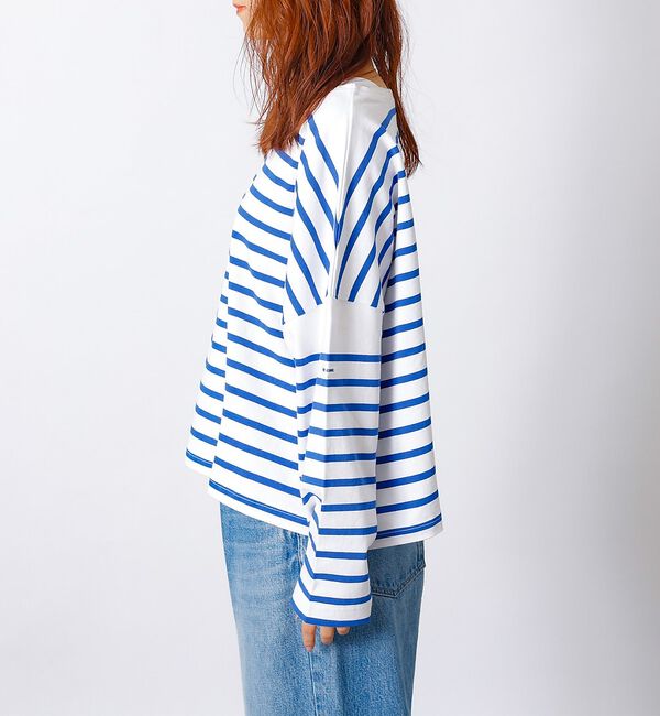 Rouge vif「【MONT KEMMEL/モン ケメル】ワイドバスクシャツ / ボーダーロングス」|Tシャツ・カットソー|