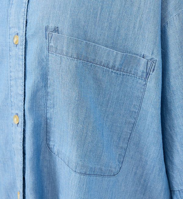 Rouge vif「【JOHNBULL/ジョンブル】シアーデニムハーフスリーブシャツ/半袖/コットン」|シャツ・ブラウス|