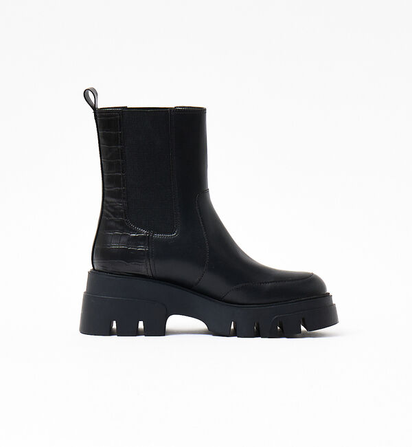 AU BANNISTER「【晴雨兼用】サイドゴアボリュームソールレインブーツ」|レインシューズ|