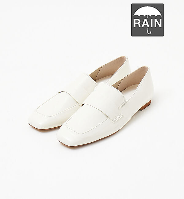 AU BANNISTER「【生活防水】スクエアトゥローファー」|レインシューズ|オフホワイト