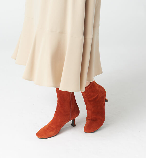 AU BANNISTER「【スノーソール】オブリークトゥショートブーツ」|ショートブーツ|