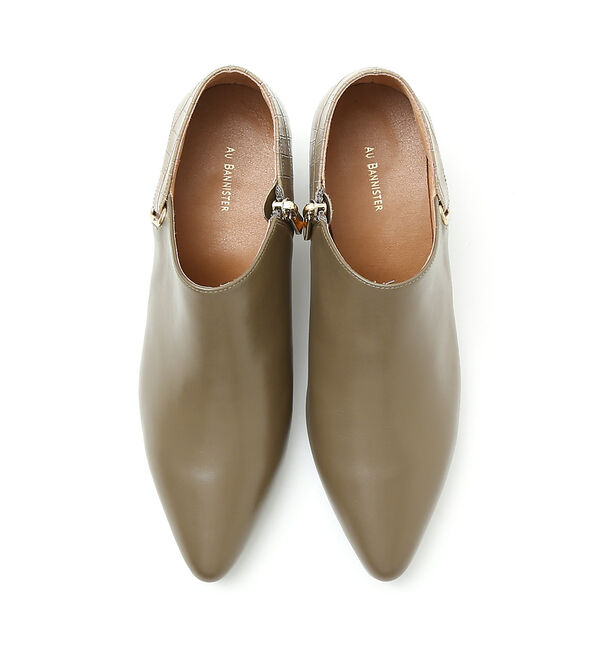 AU BANNISTER「【スノーソール】切り替しブーティー」|ショートブーツ|