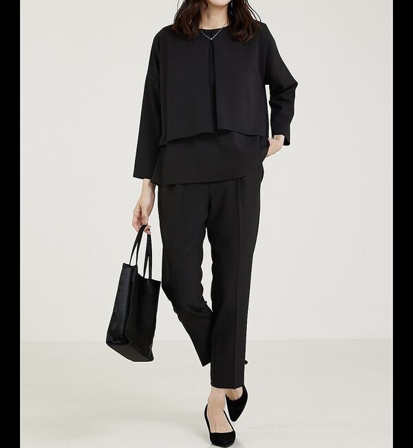 abahouse mavie「【エニデイカセット】バックフレアーセットアップ」|スーツ|ブラック