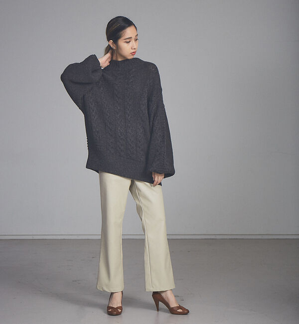 NOMINE「【展開店舗限定】エコレザーセミフレアパンツ」|その他|