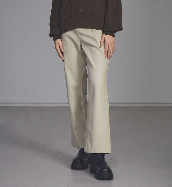 NOMINE「【展開店舗限定】エコレザーセミフレアパンツ」|その他|