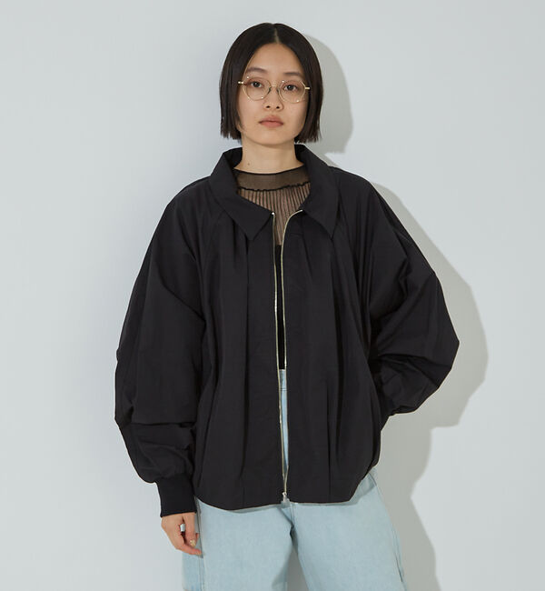 NOMINE「【miry】バルカラー ドルマン ブルゾン」|ブルゾン・スタジャン|ブラック