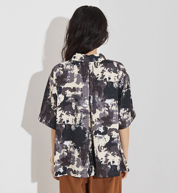 NOMINE「【セットアップ着用可】スプラッシュプリント 開襟 シャツ」|シャツ・ブラウス|