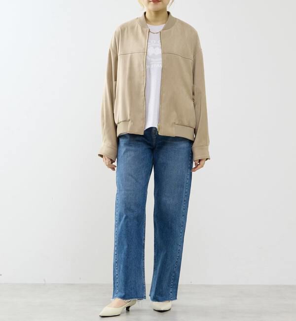 SOFFITTO「ストレッチフェイクスウェードブルゾン」|ブルゾン・スタジャン|