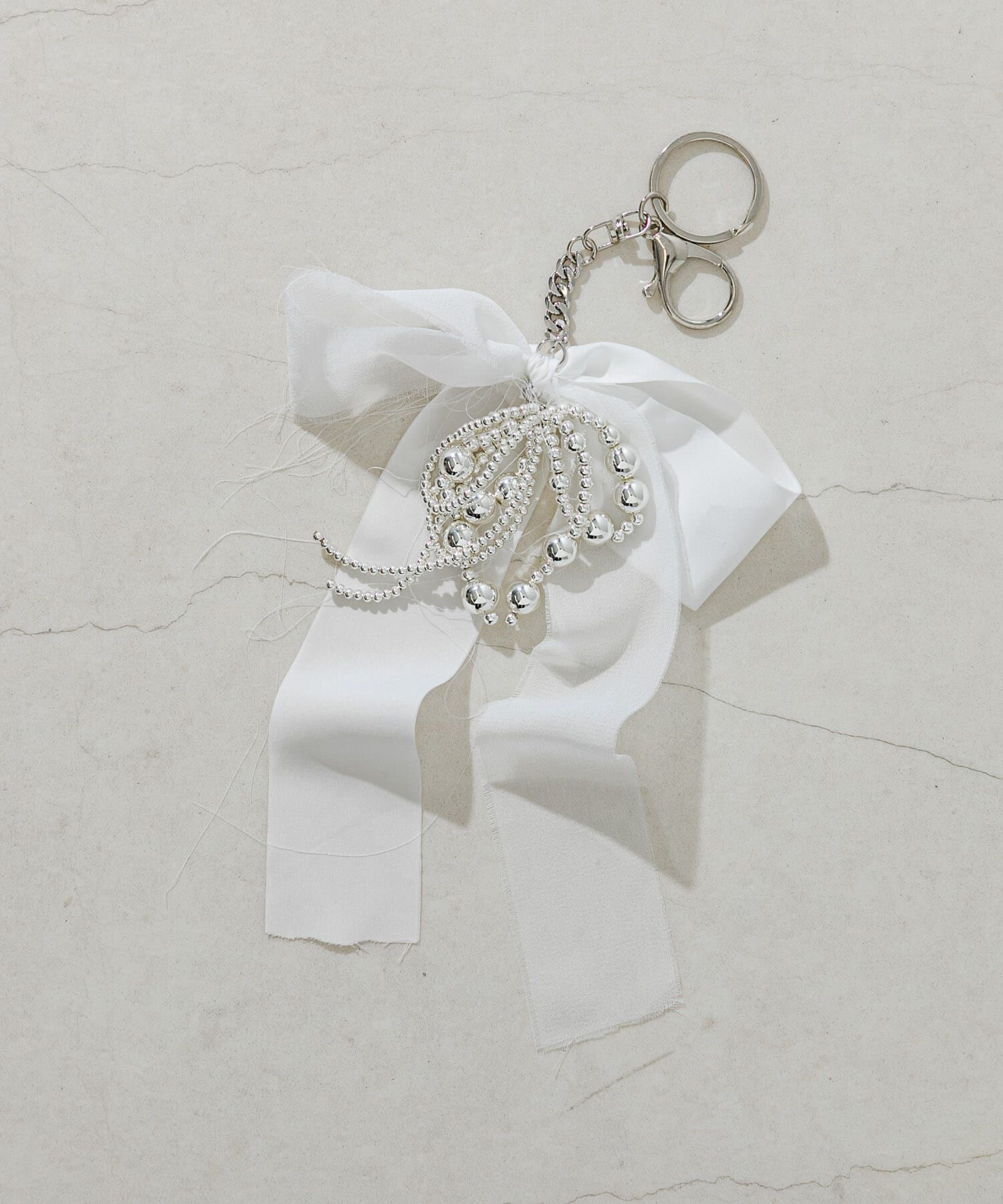 SMELLY「メタルリボンコンビキーチェーン」|チャーム・キーホルダー|