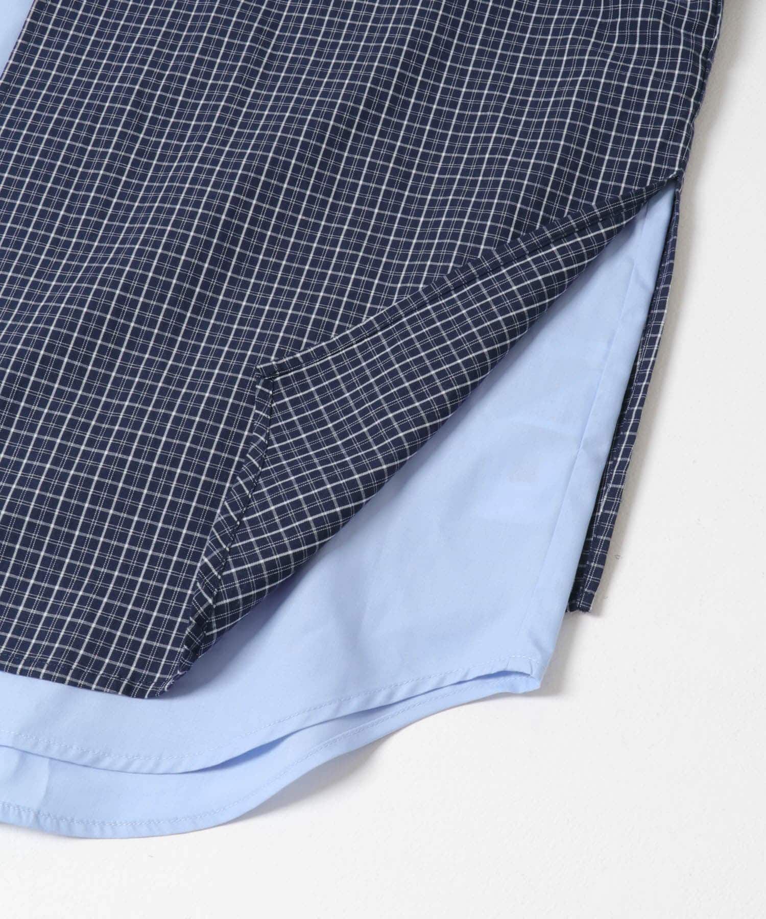  「チェックレイヤードBIGシャツ」|シャツ・ブラウス|