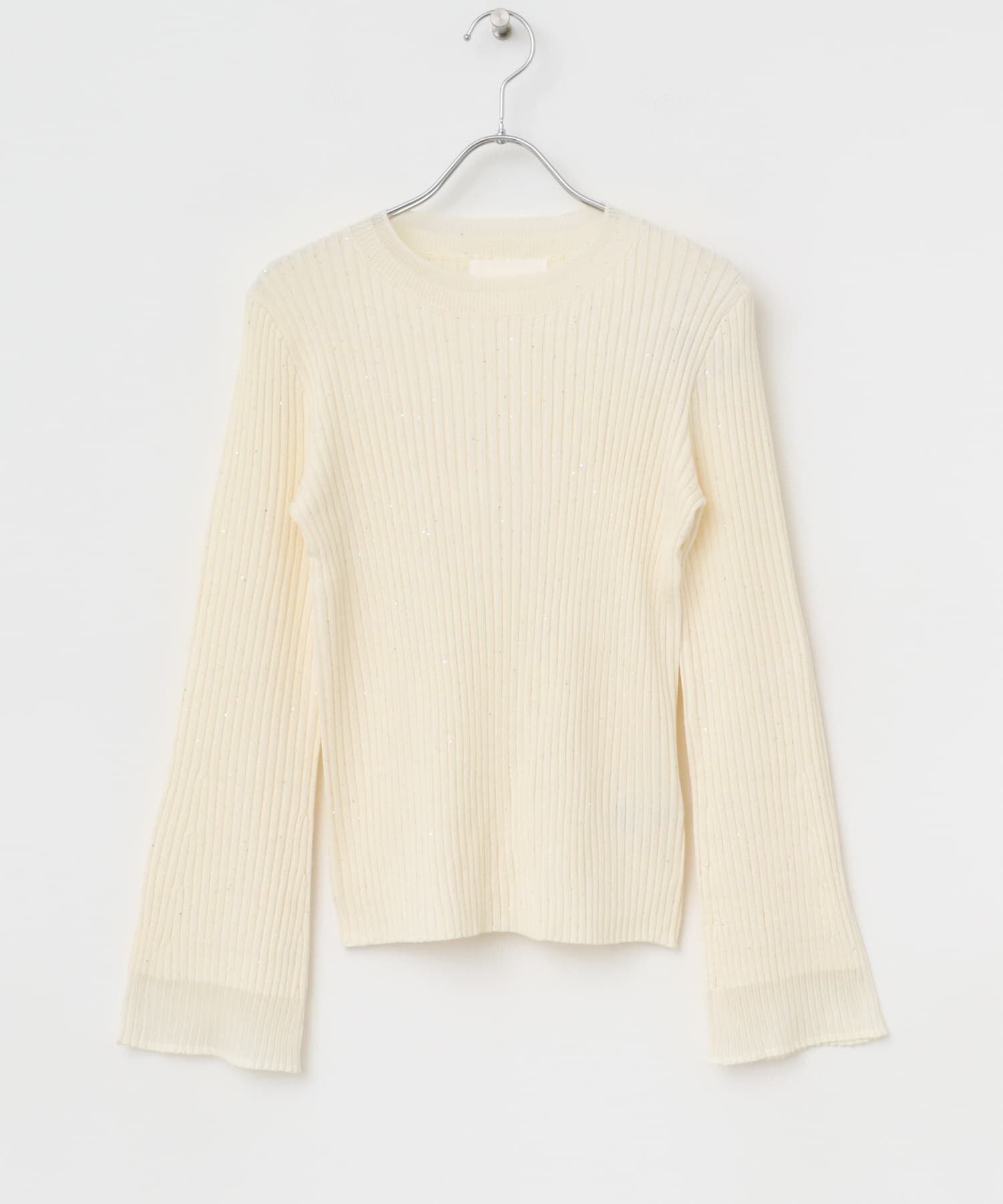 SENSE OF PLACE by URBAN RESEARCH「『洗濯可』スパンコールバイカラーコンパクトセーター」|ニット・セーター|