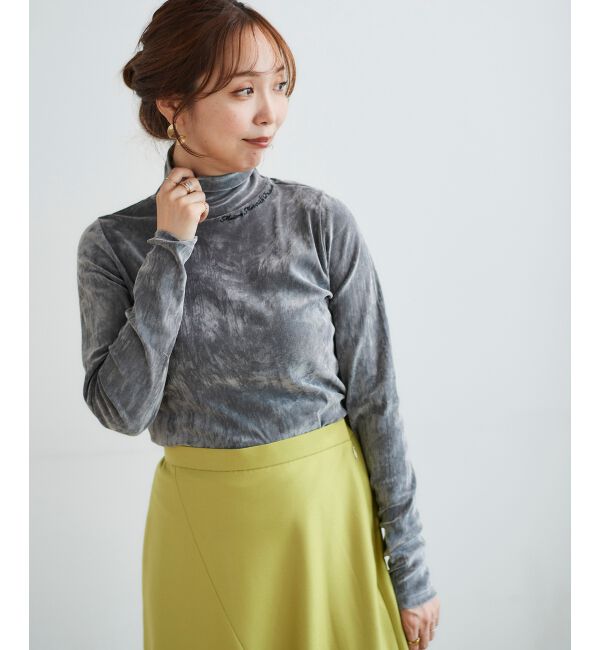 le.coeur blanc「MAISON MAVERICK ベロアハイネックT」|Tシャツ・カットソー|