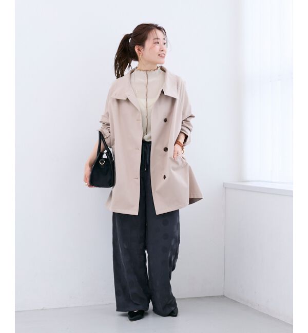  「ツイルストレッチステンカラーコート」|ステンカラーコート|